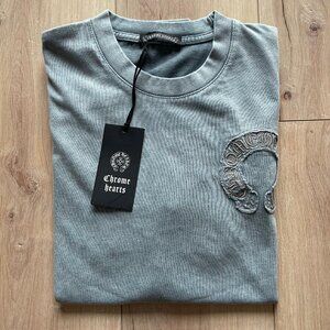 MEDIUM CHROME HEARTS GRAY COTTON T-SHIRT